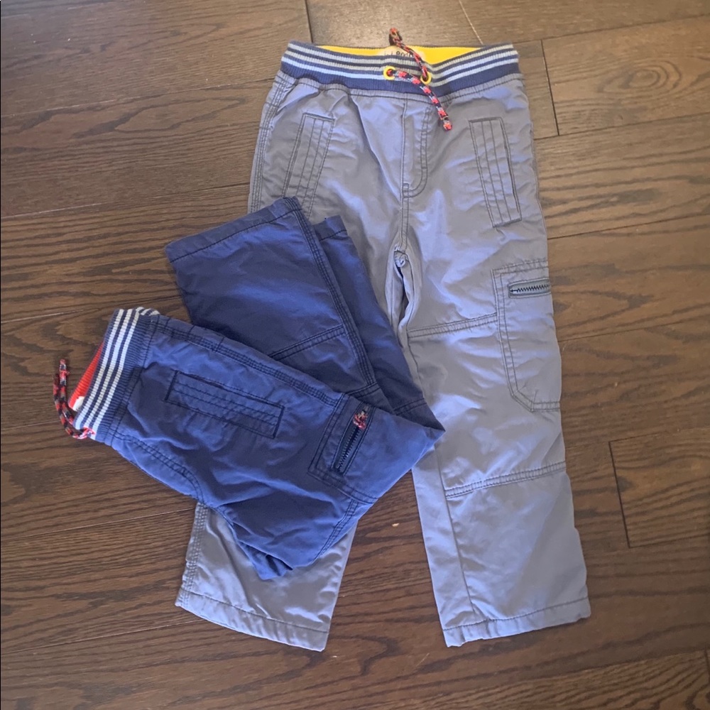 Boys Boden Lined Cargos - 2 Pairs (Navy and Gray)